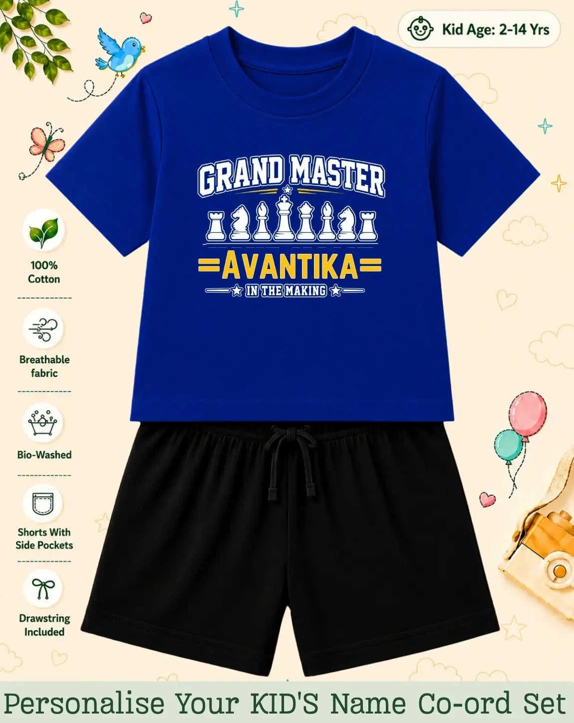 Future Sport Star Kid Custom Co-ord Set Swiftsoul