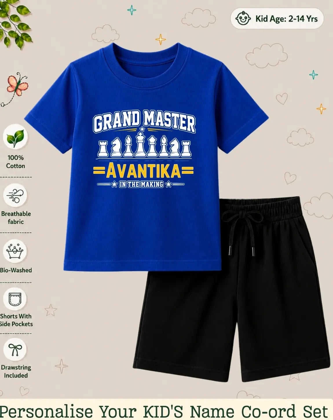 Future Sport Star Kid Custom Co-ord Set Swiftsoul