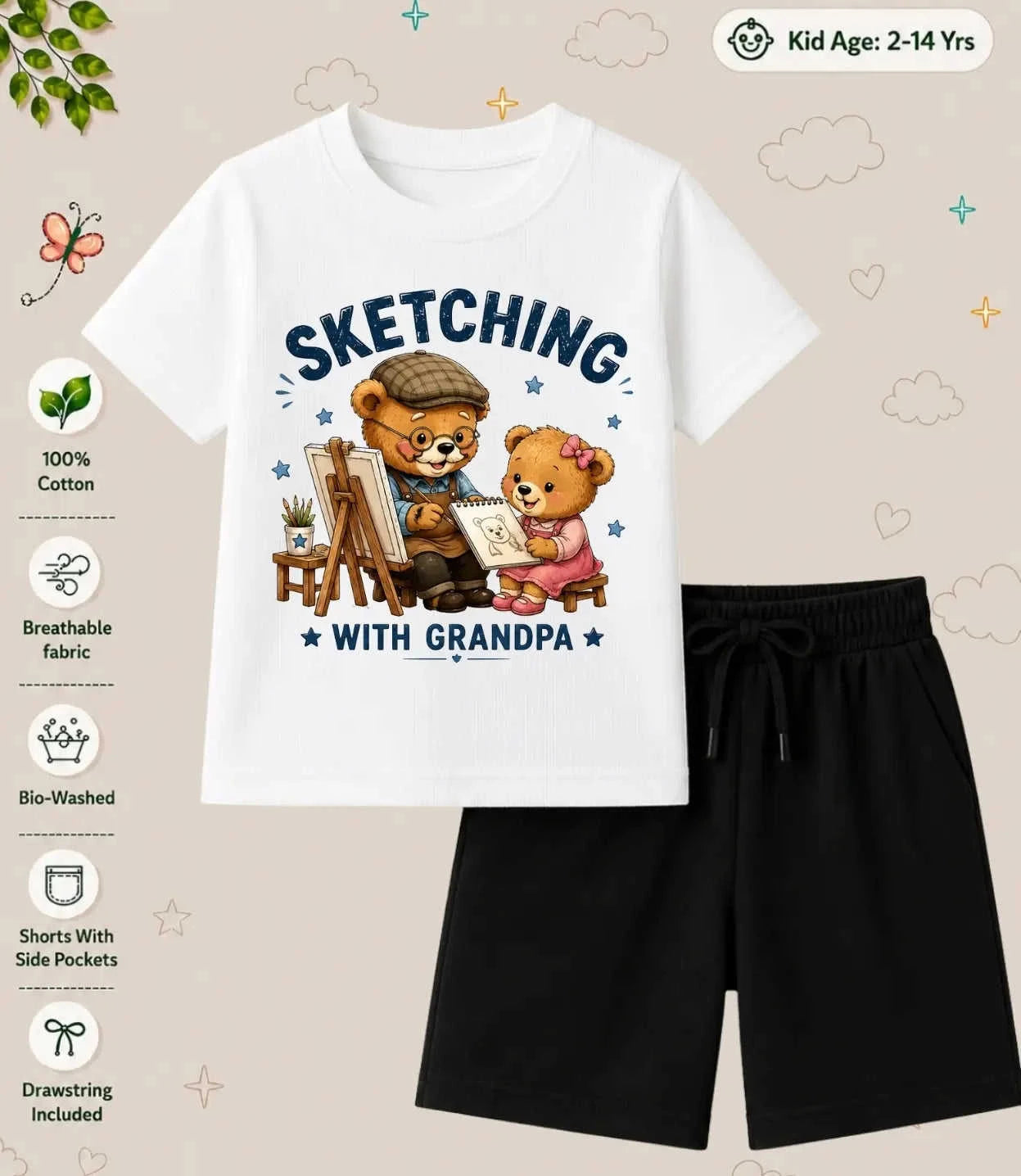 Grandpa & Grandma's Favorite Kid Co-ord Set Swiftsoul