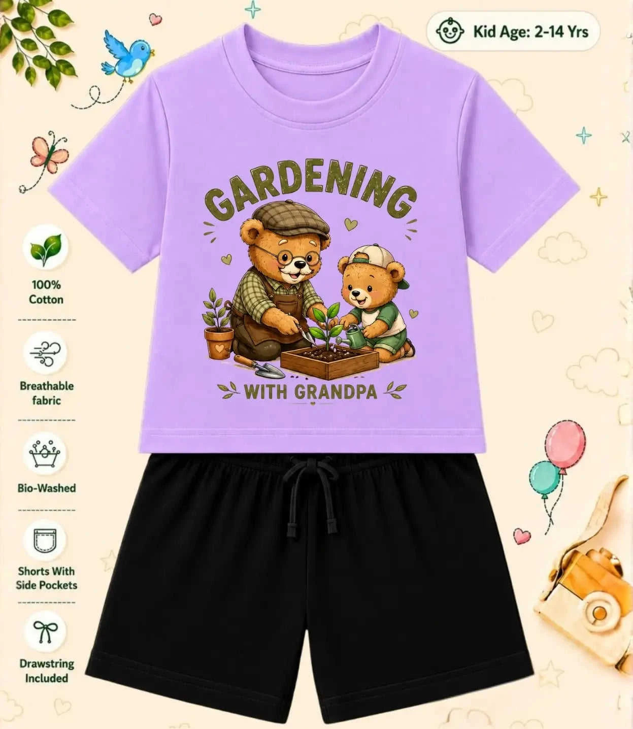 Grandpa & Grandma's Favorite Kid Co-ord Set Swiftsoul