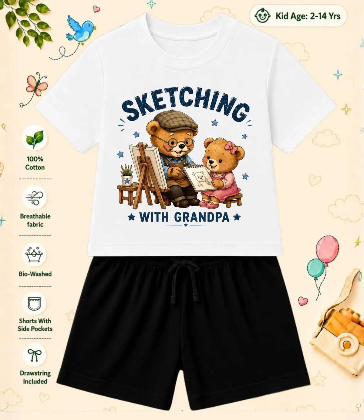 Grandpa & Grandma's Favorite Kid Co-ord Set Swiftsoul