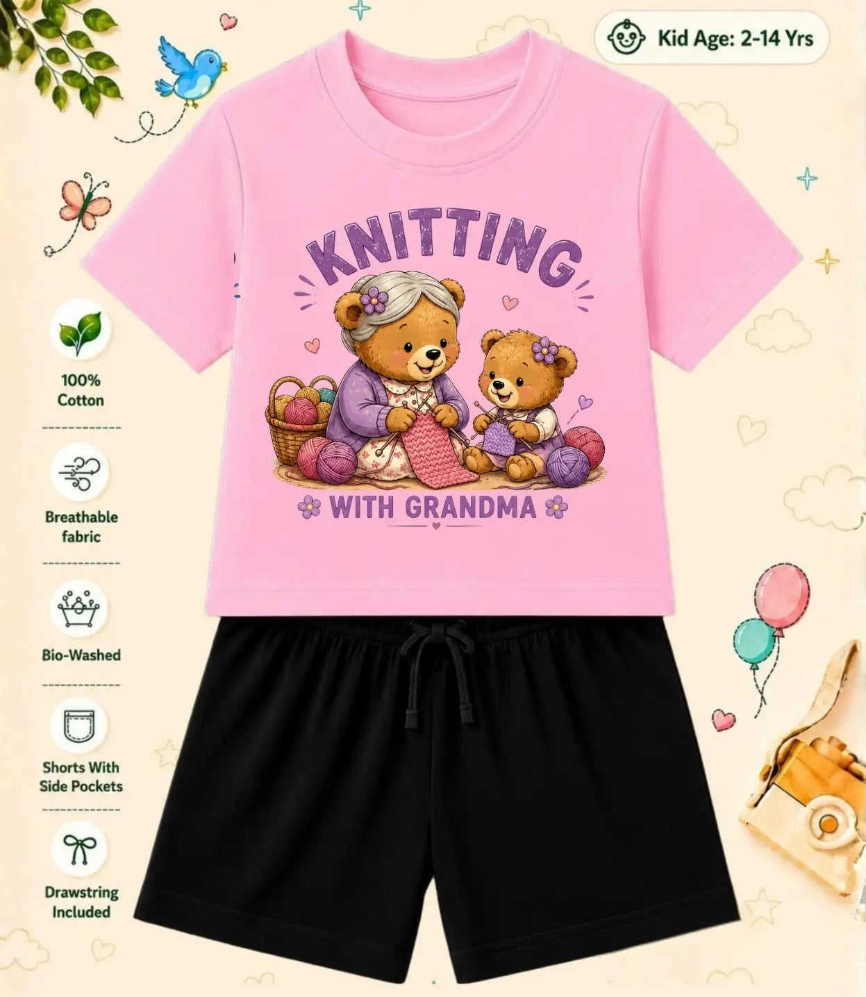 Grandpa & Grandma's Favorite Kid Co-ord Set Swiftsoul