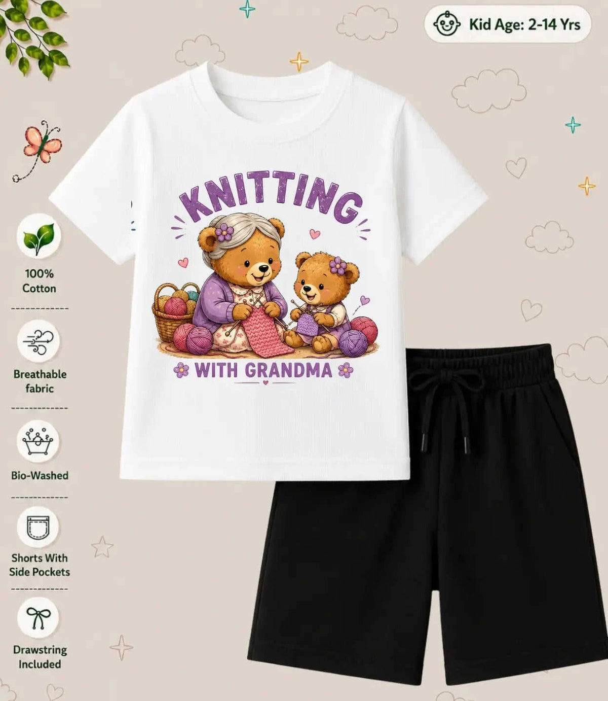 Grandpa & Grandma's Favorite Kid Co-ord Set Swiftsoul
