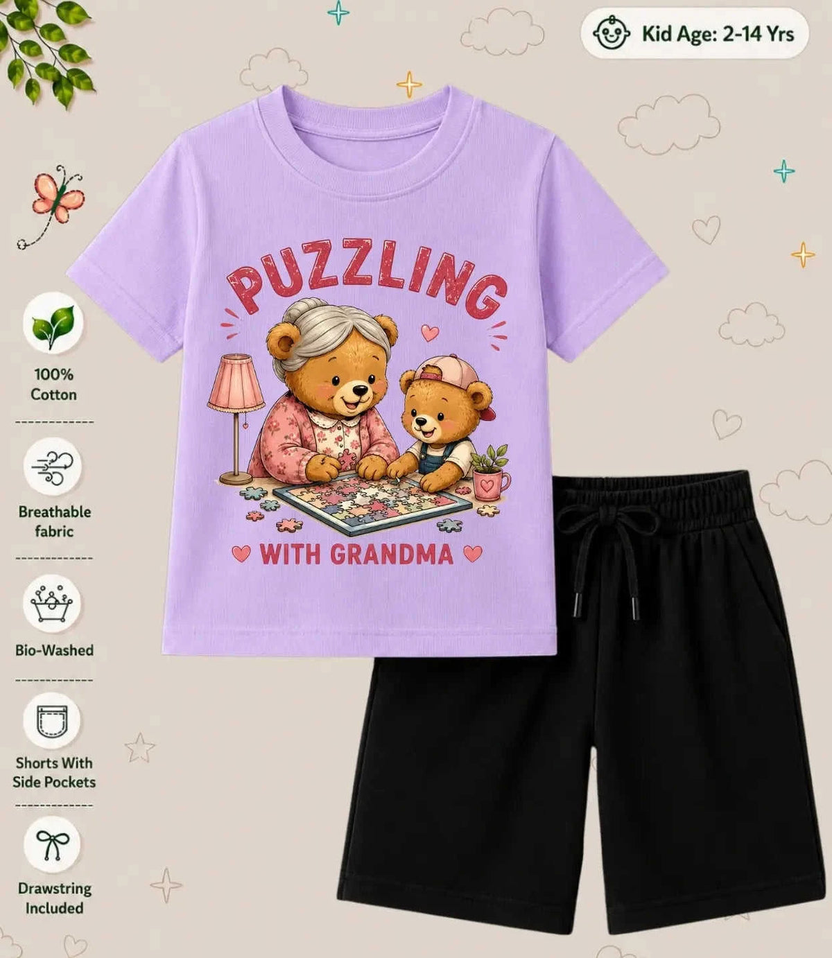 Grandpa & Grandma's Favorite Kid Co-ord Set Swiftsoul