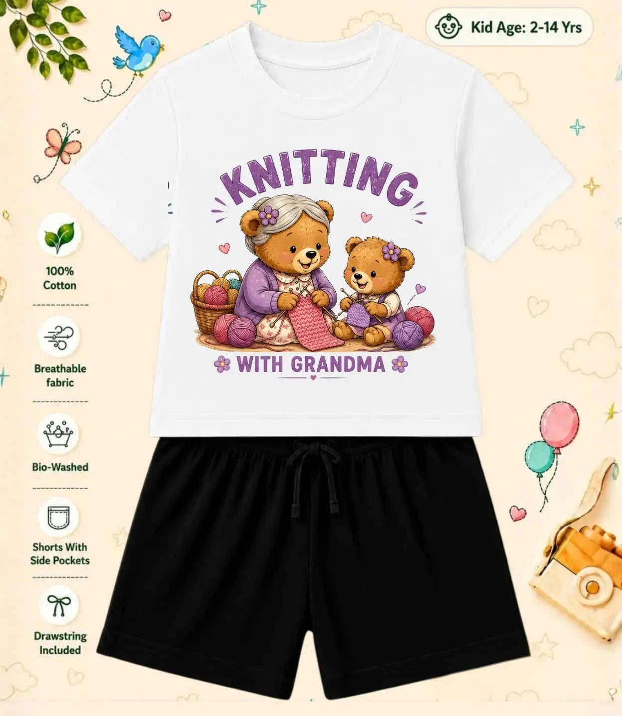 Grandpa & Grandma's Favorite Kid Co-ord Set Swiftsoul
