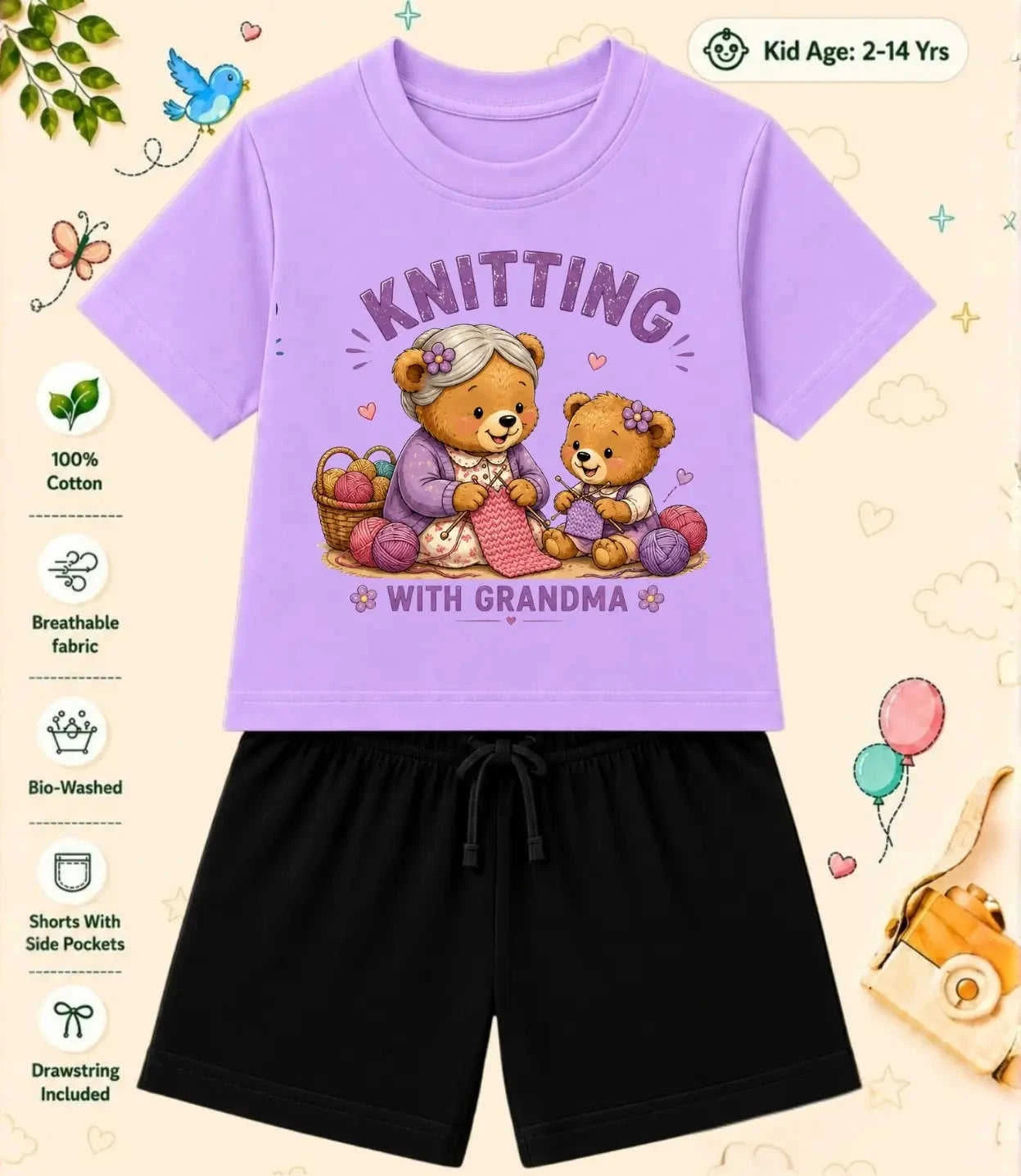 Grandpa & Grandma's Favorite Kid Co-ord Set Swiftsoul