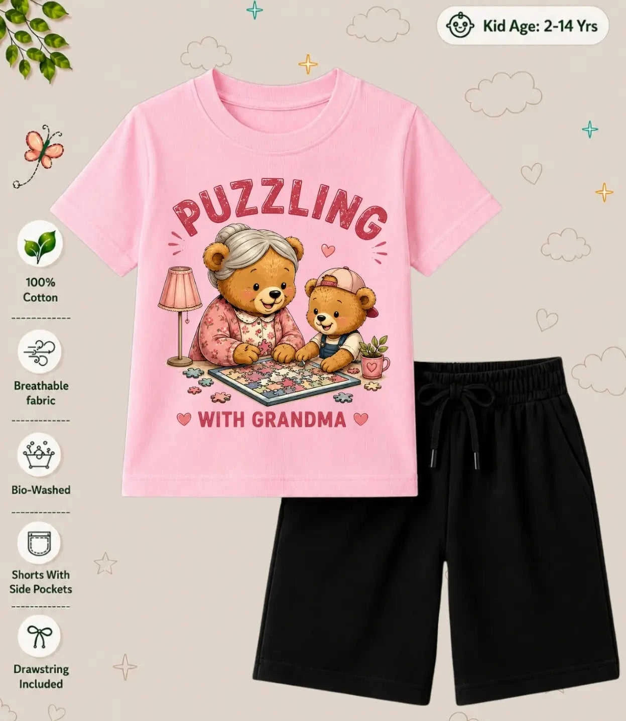 Grandpa & Grandma's Favorite Kid Co-ord Set Swiftsoul