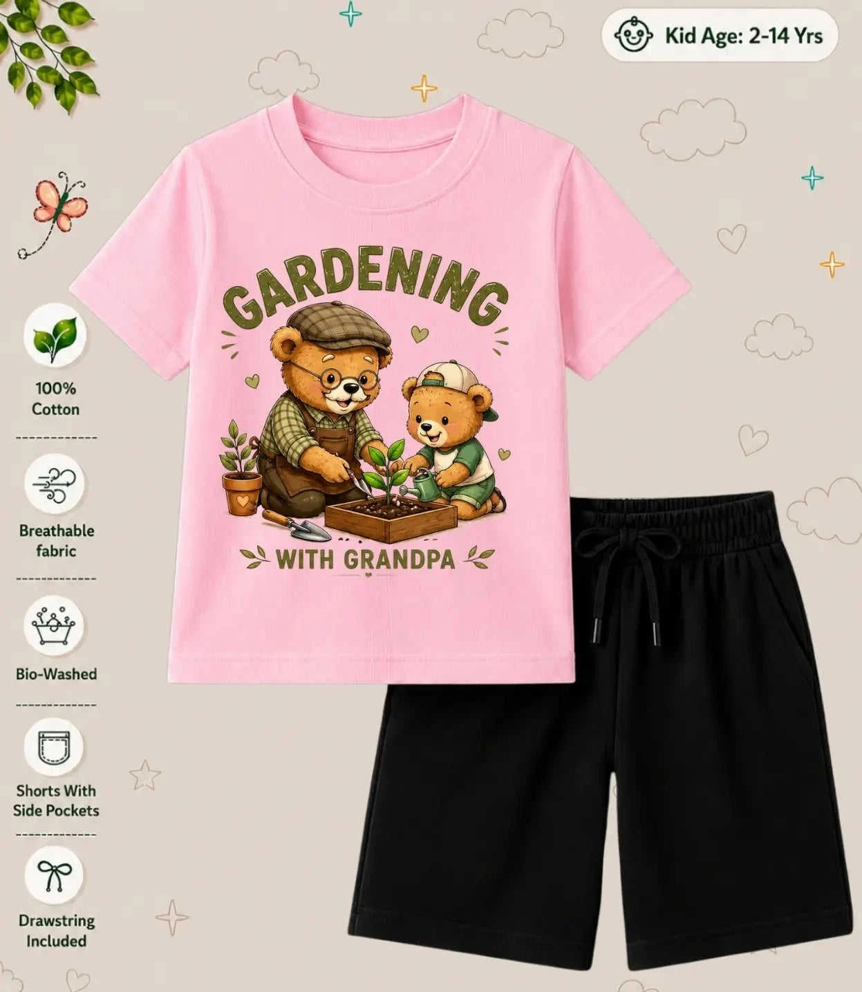 Grandpa & Grandma's Favorite Kid Co-ord Set Swiftsoul