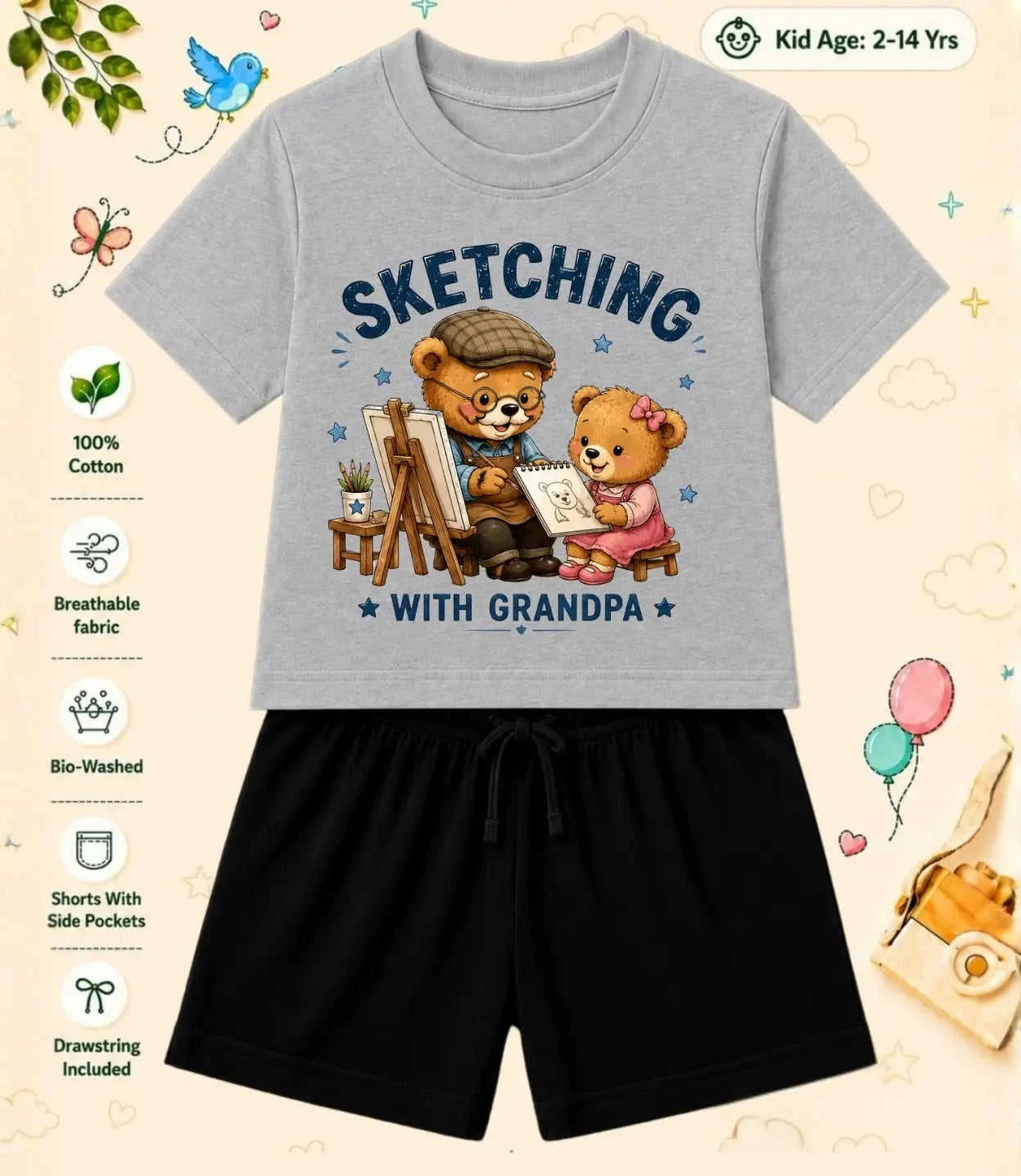Grandpa & Grandma's Favorite Kid Co-ord Set Swiftsoul