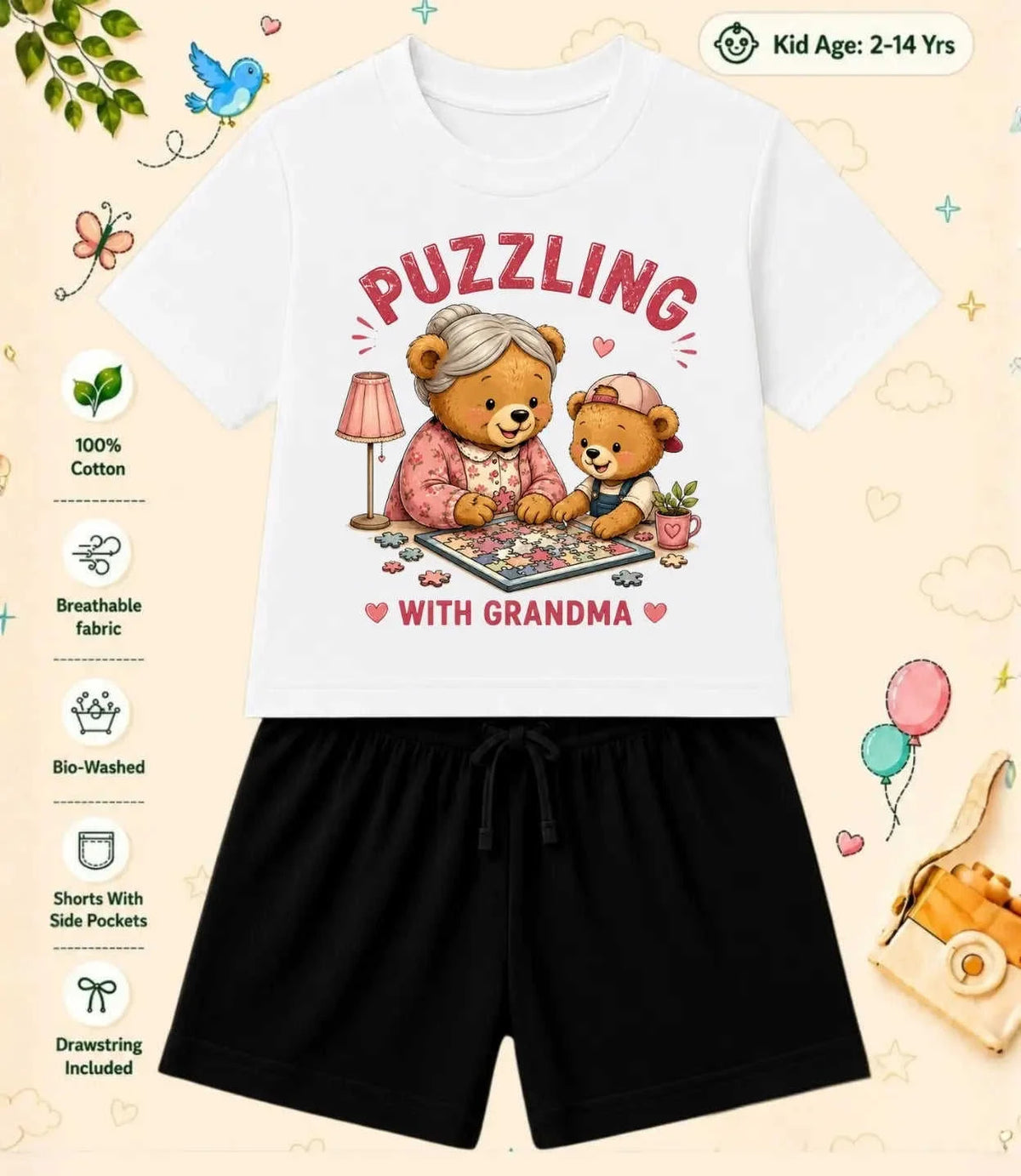Grandpa & Grandma's Favorite Kid Co-ord Set Swiftsoul