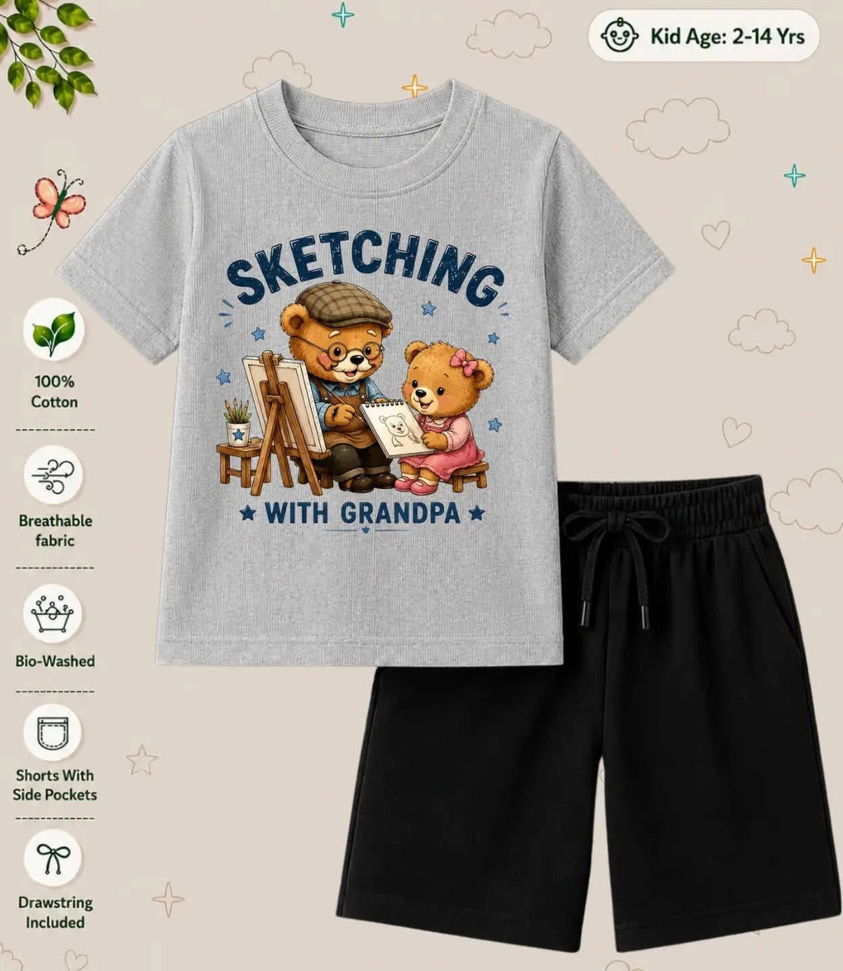 Grandpa & Grandma's Favorite Kid Co-ord Set Swiftsoul