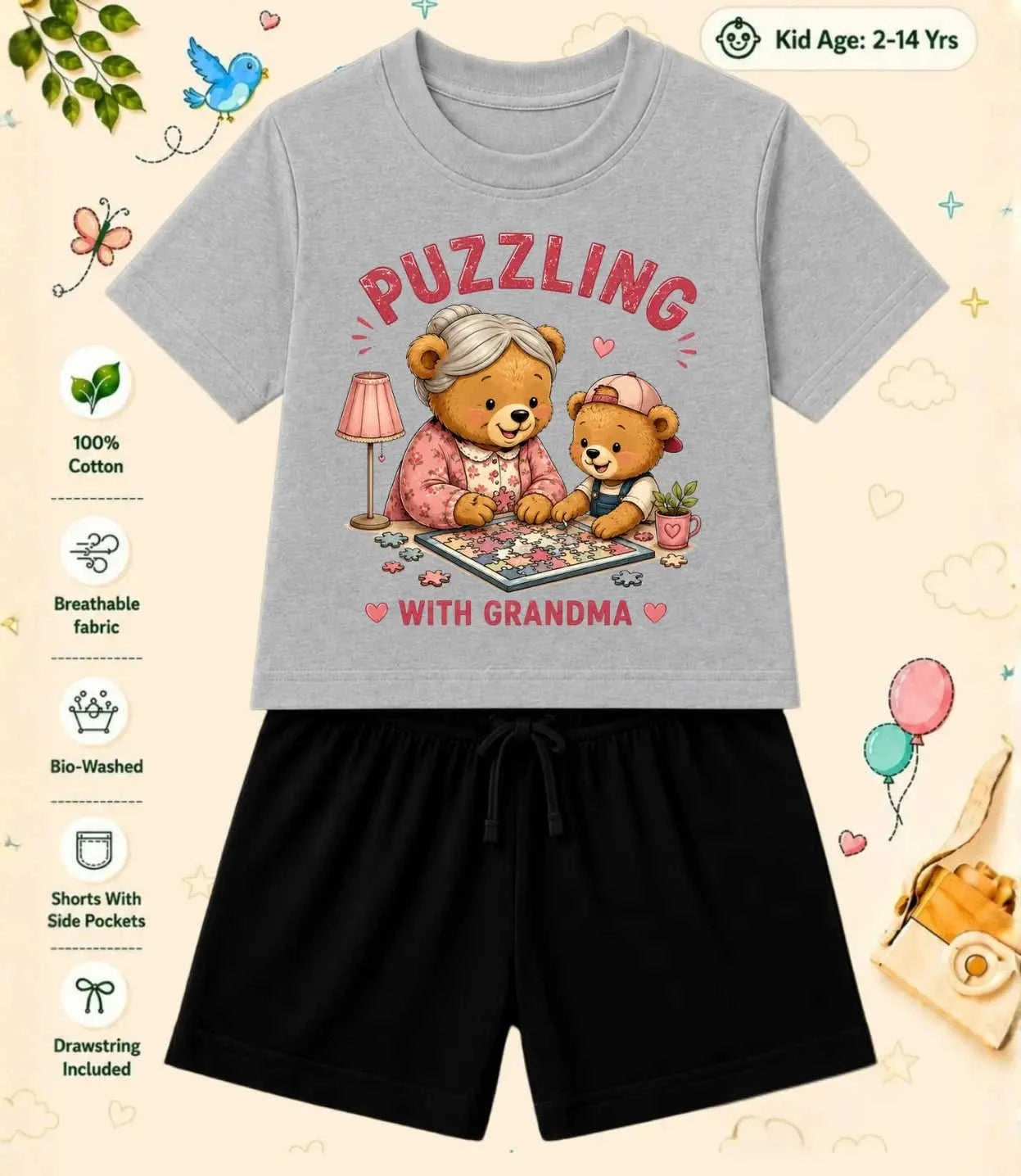 Grandpa & Grandma's Favorite Kid Co-ord Set Swiftsoul
