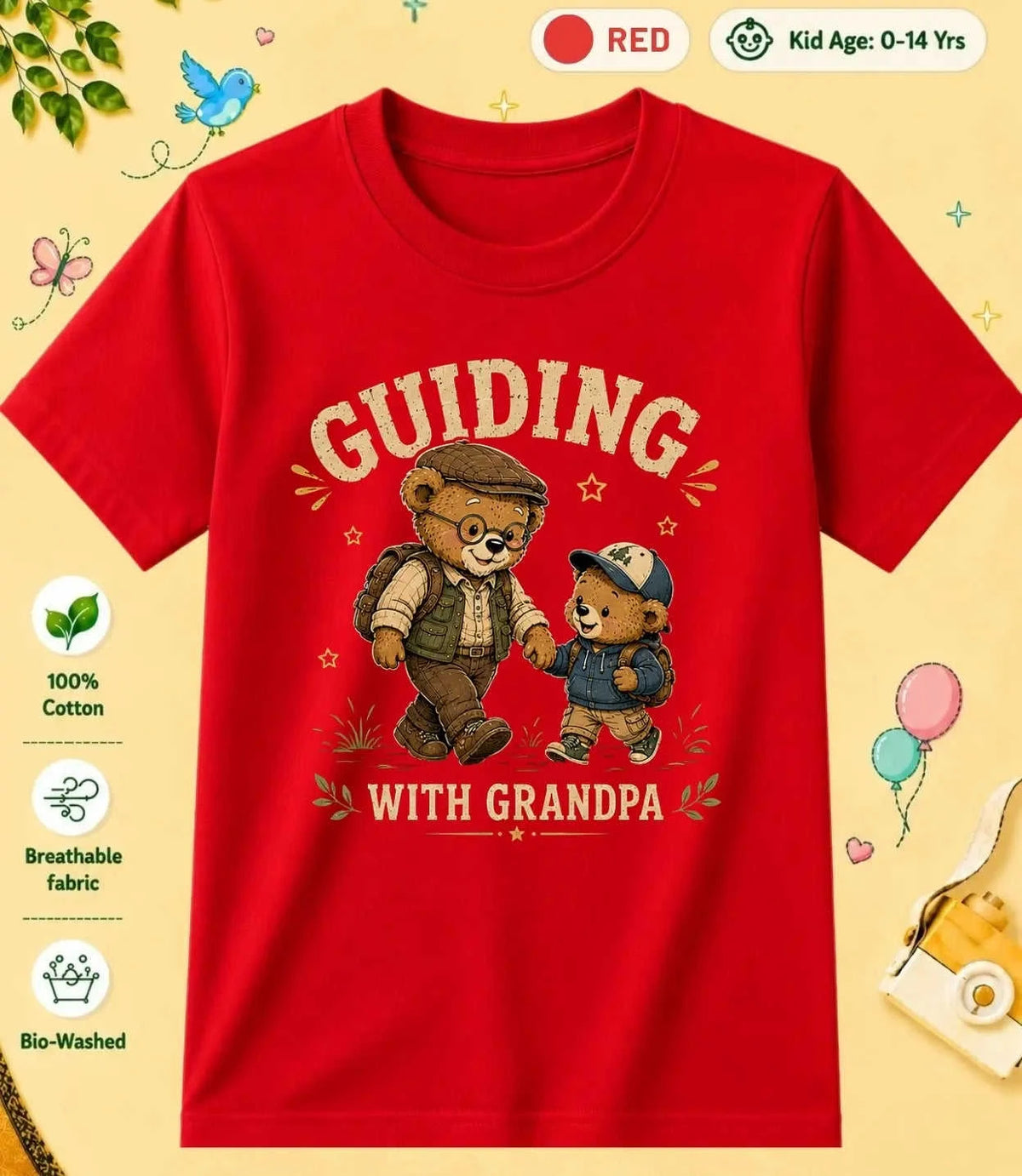 Grandpa & Grandma's Favorite Kid Cotton Tee Swiftsoul