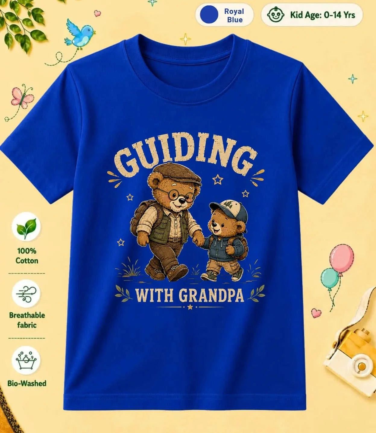 Grandpa & Grandma's Favorite Kid Cotton Tee Swiftsoul
