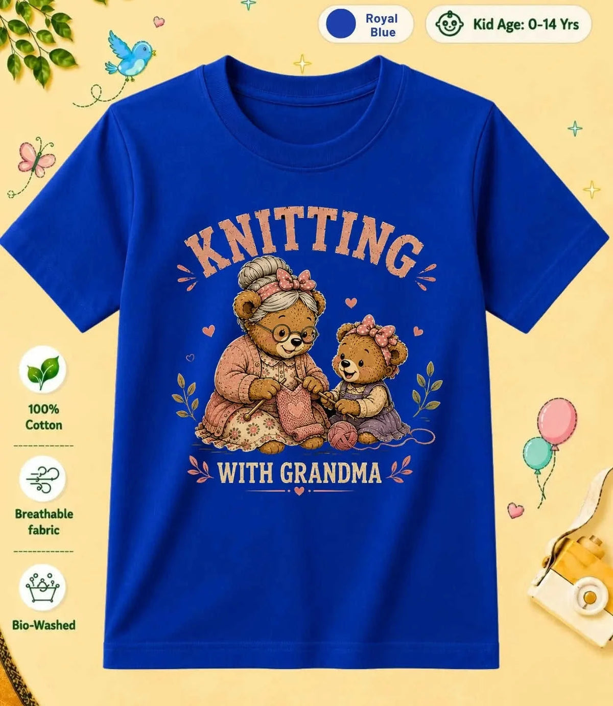 Grandpa & Grandma's Favorite Kid Cotton Tee Swiftsoul