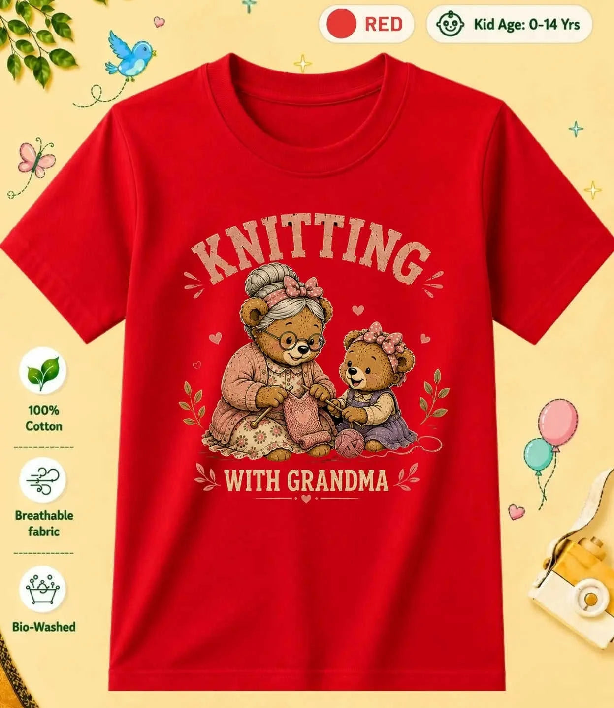 Grandpa & Grandma's Favorite Kid Cotton Tee Swiftsoul