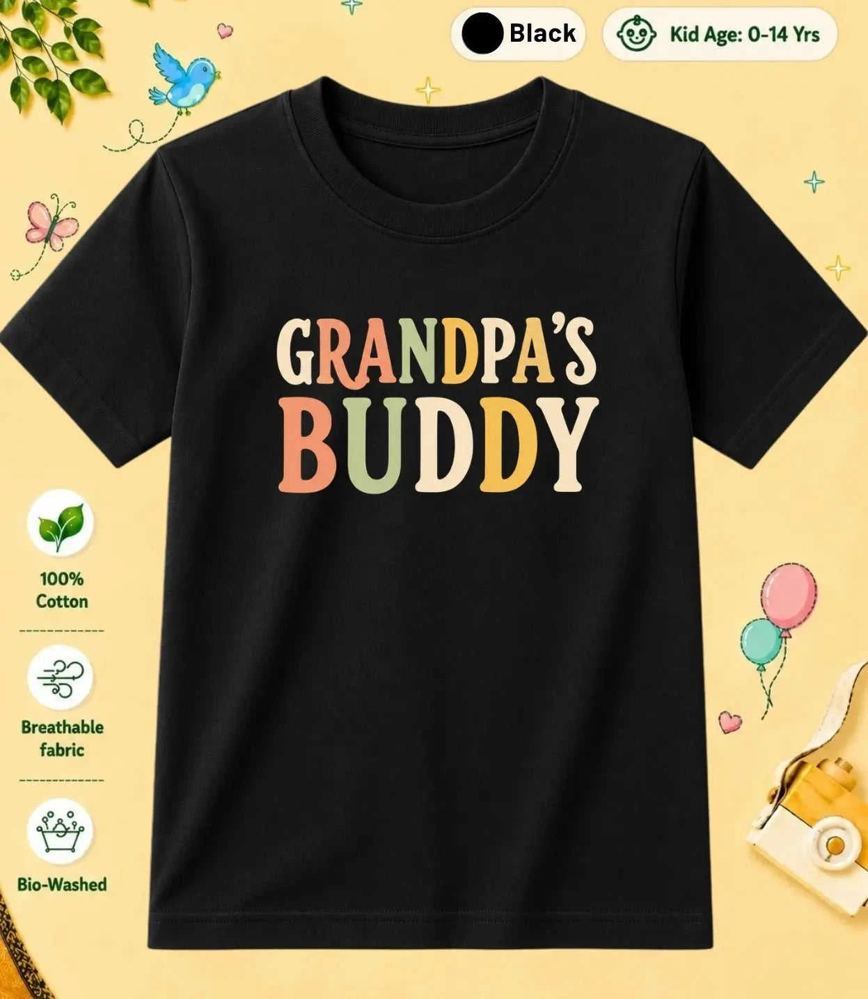 Grandpa & Grandma's Special One Kid Cotton Tee Swiftsoul