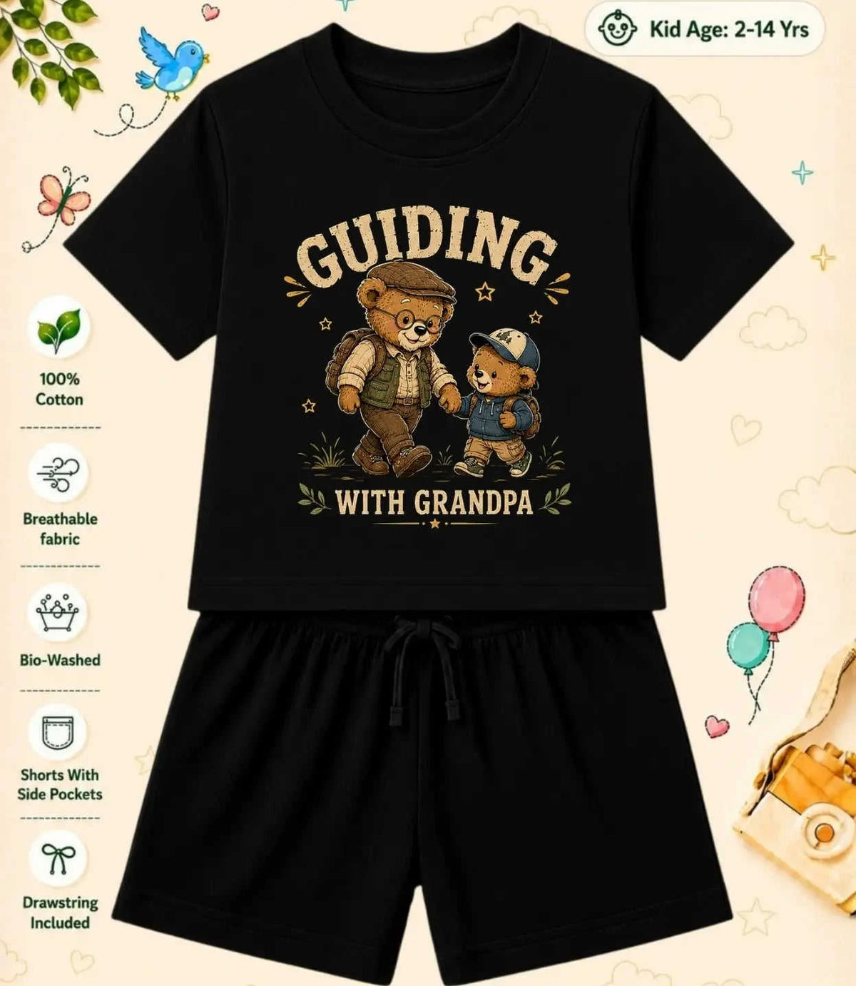 Grandpa & Grandma's Treasure Kid  Co-ord Set Swiftsoul