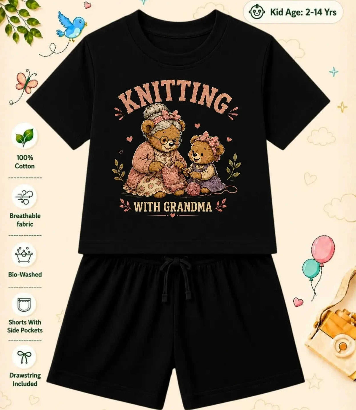 Grandpa & Grandma's Treasure Kid  Co-ord Set Swiftsoul