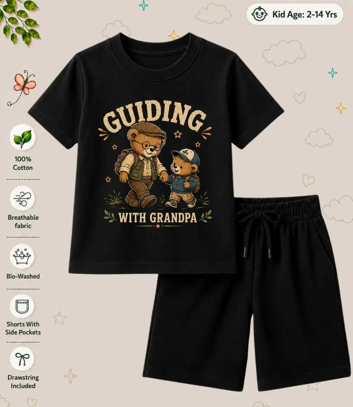 Grandpa & Grandma's Treasure Kid  Co-ord Set Swiftsoul