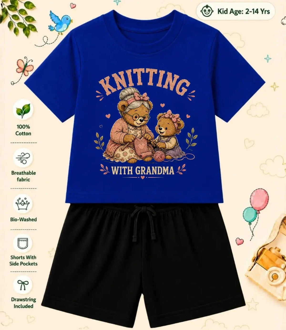 Grandpa & Grandma's Treasure Kid  Co-ord Set Swiftsoul