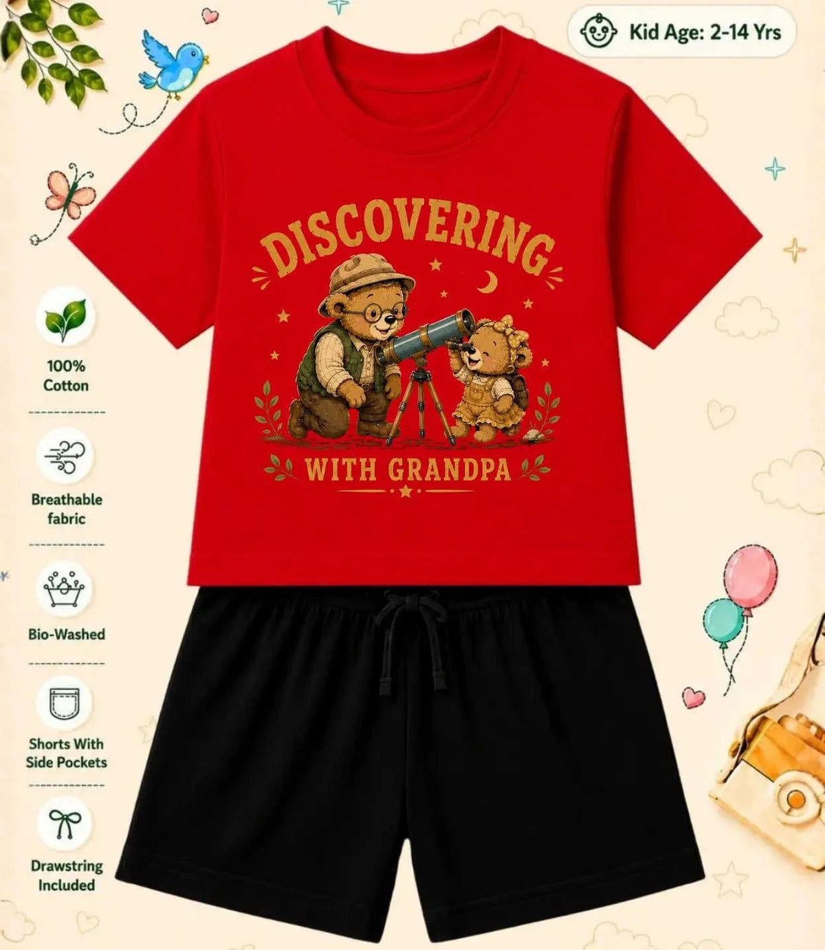 Grandpa & Grandma's Treasure Kid  Co-ord Set Swiftsoul