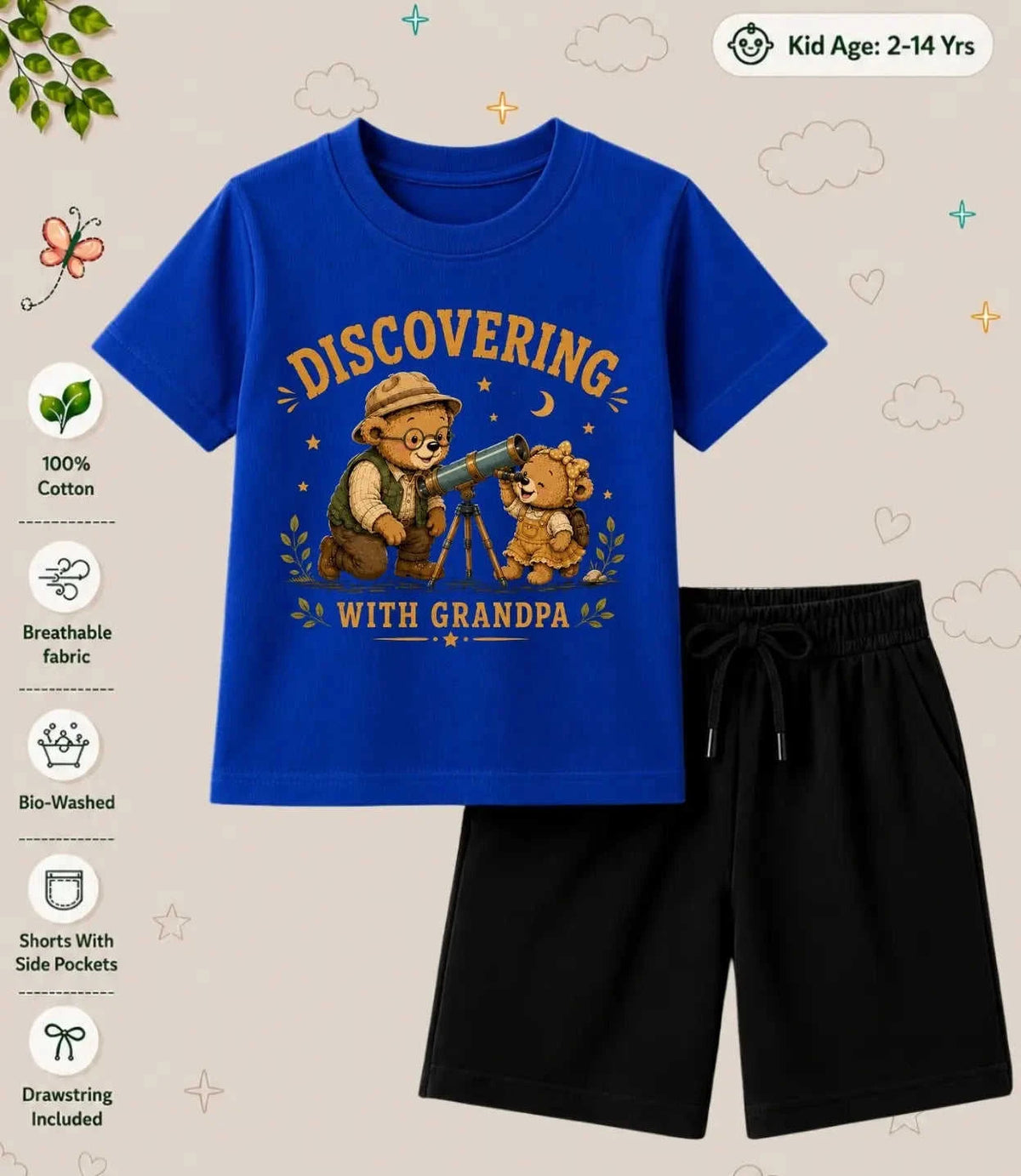 Grandpa & Grandma's Treasure Kid  Co-ord Set Swiftsoul