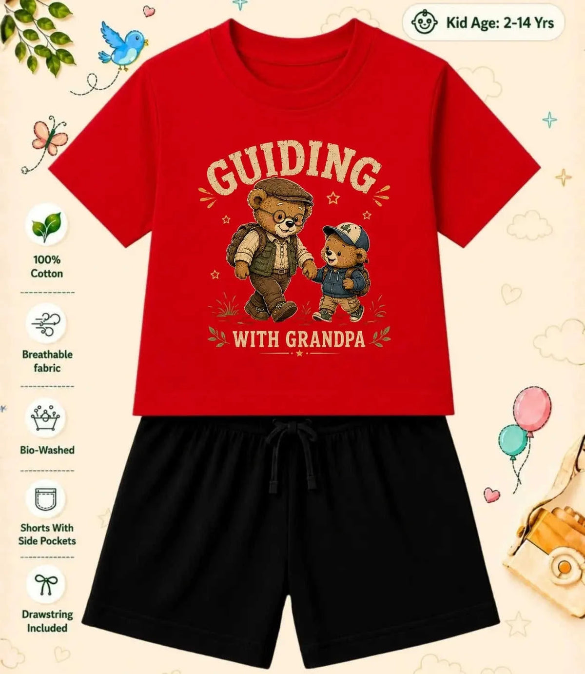 Grandpa & Grandma's Treasure Kid  Co-ord Set Swiftsoul