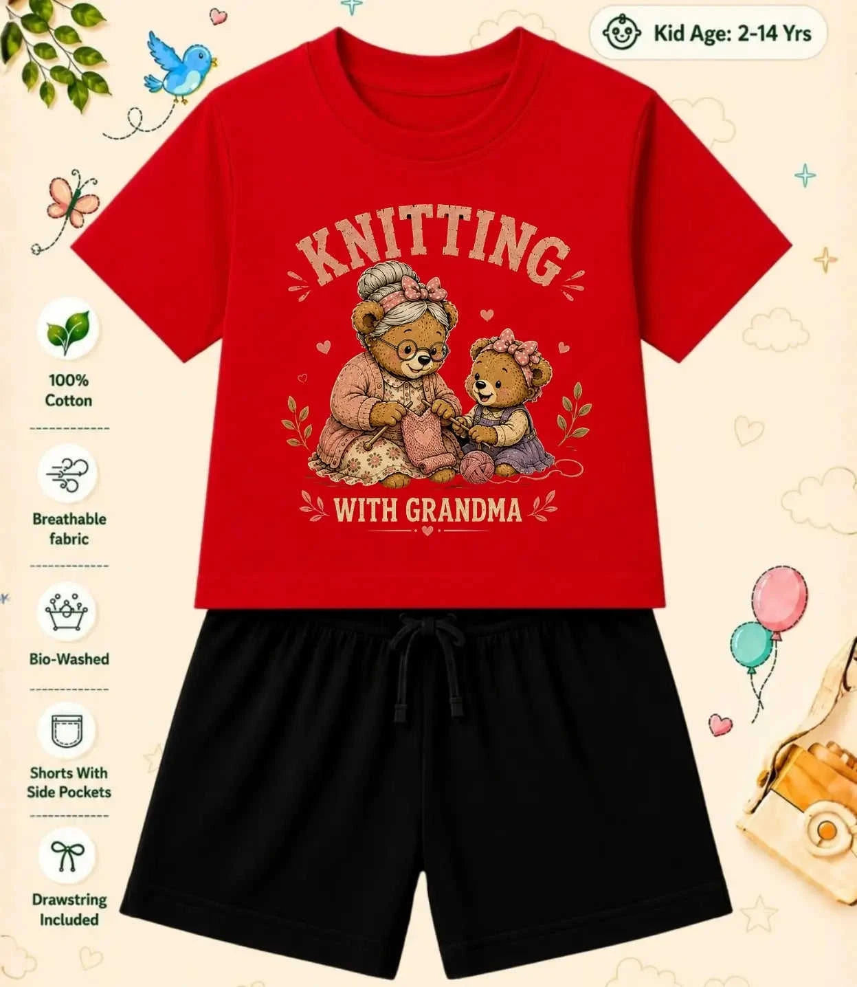 Grandpa & Grandma's Treasure Kid  Co-ord Set Swiftsoul