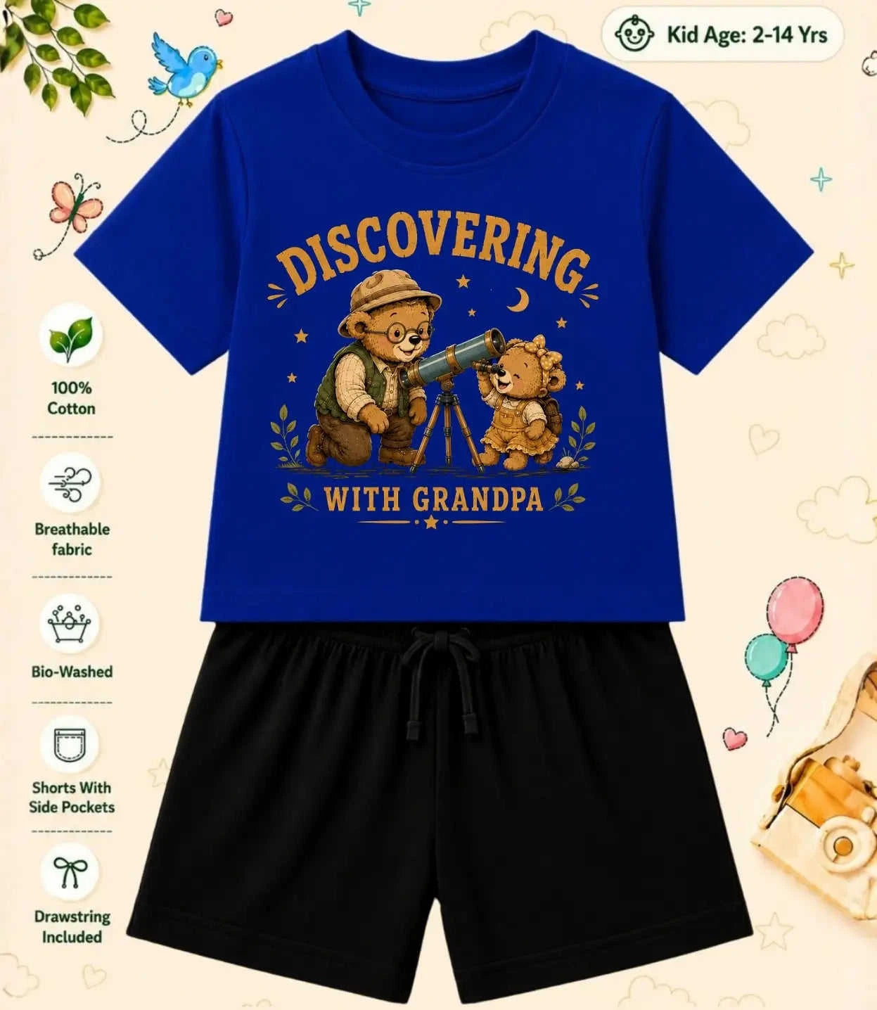 Grandpa & Grandma's Treasure Kid  Co-ord Set Swiftsoul