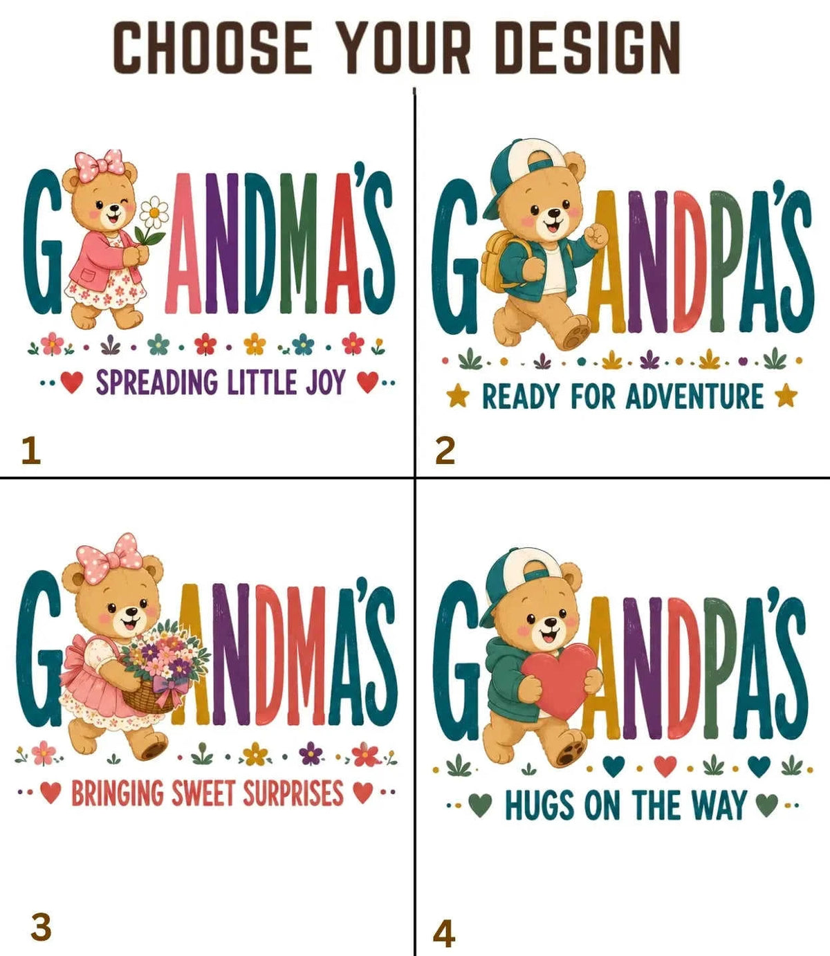 Grandpa & Grandma's Treasure kids Cotton Tee Swiftsoul