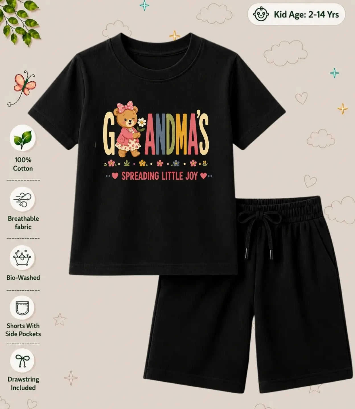 Grandpa & Grandma's World Kid  Co-ord Set Swiftsoul