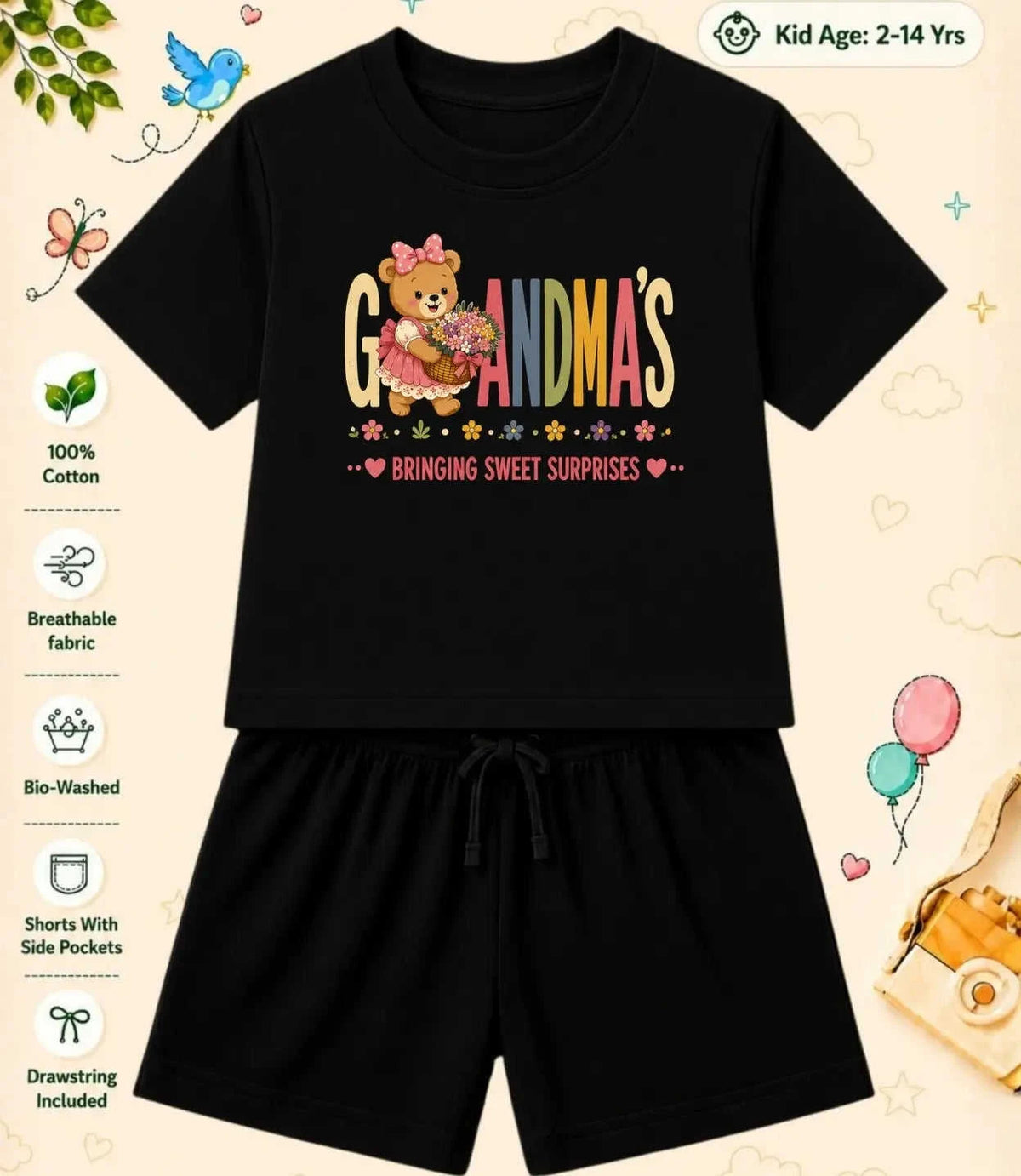 Grandpa & Grandma's World Kid  Co-ord Set Swiftsoul