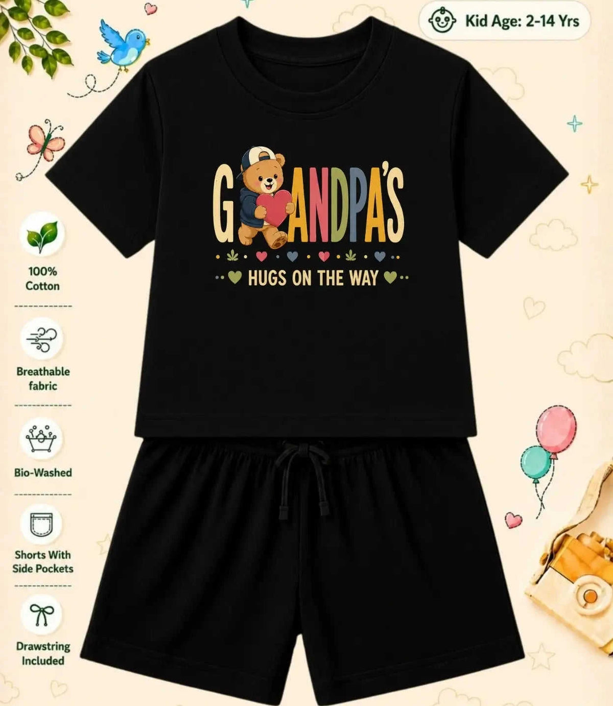 Grandpa & Grandma's World Kid  Co-ord Set Swiftsoul