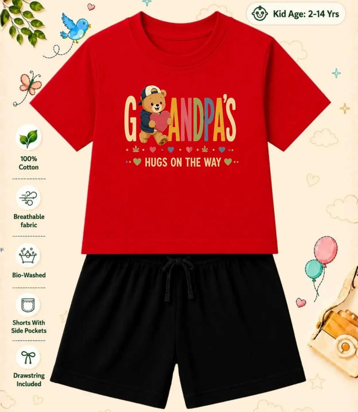 Grandpa & Grandma's World Kid  Co-ord Set Swiftsoul