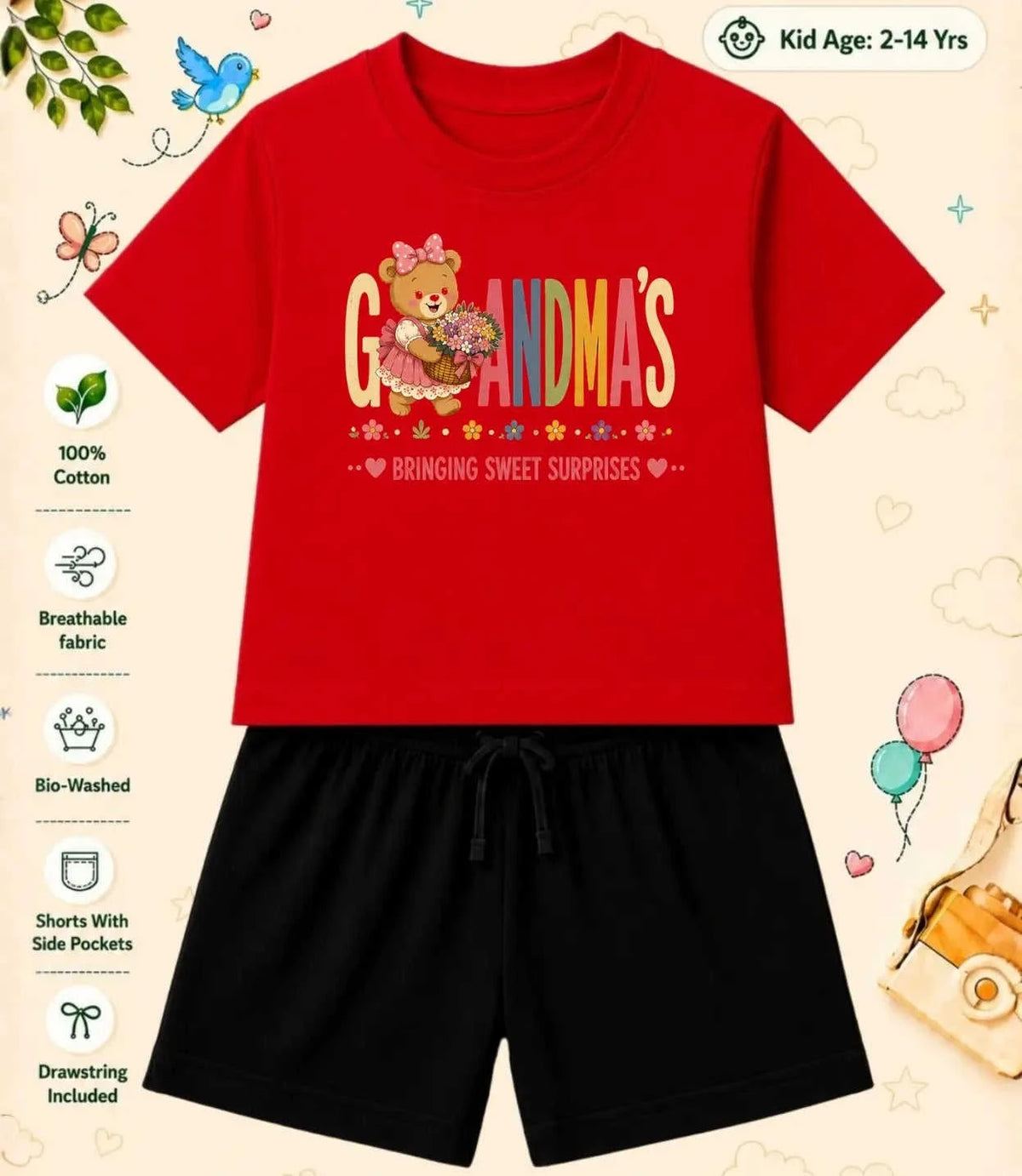 Grandpa & Grandma's World Kid  Co-ord Set Swiftsoul