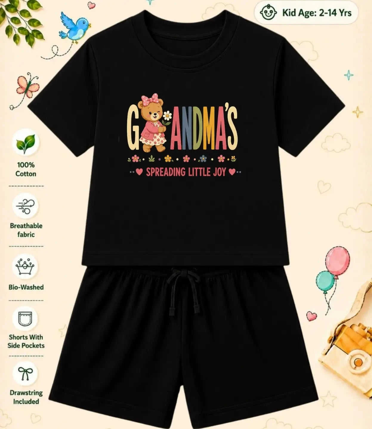 Grandpa & Grandma's World Kid  Co-ord Set Swiftsoul