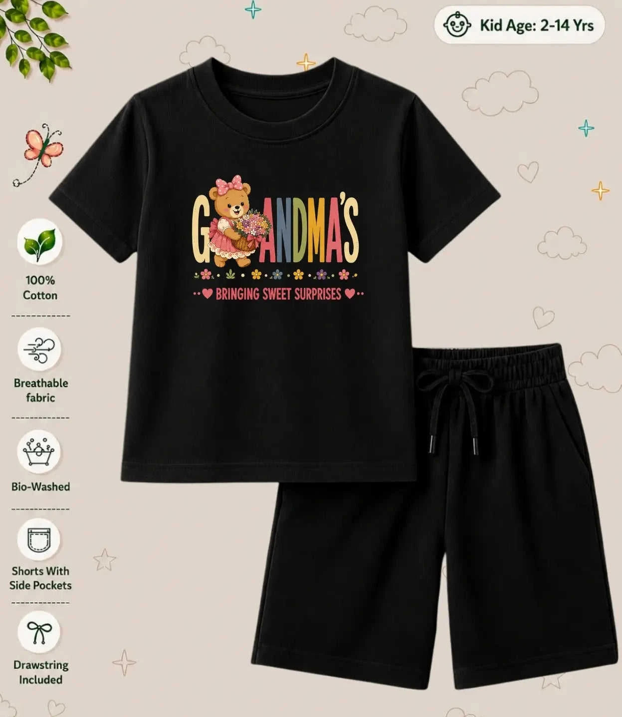 Grandpa & Grandma's World Kid  Co-ord Set Swiftsoul