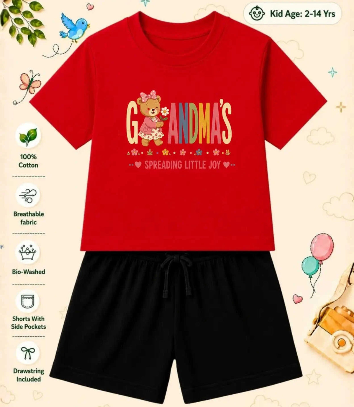 Grandpa & Grandma's World Kid  Co-ord Set Swiftsoul