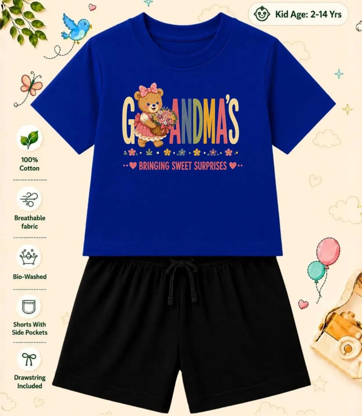 Grandpa & Grandma's World Kid  Co-ord Set Swiftsoul