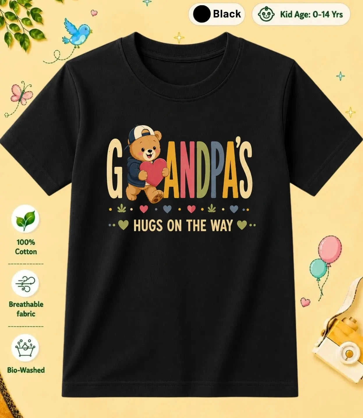 Grandpa & Grandma's World Kid Cotton Tee Swiftsoul