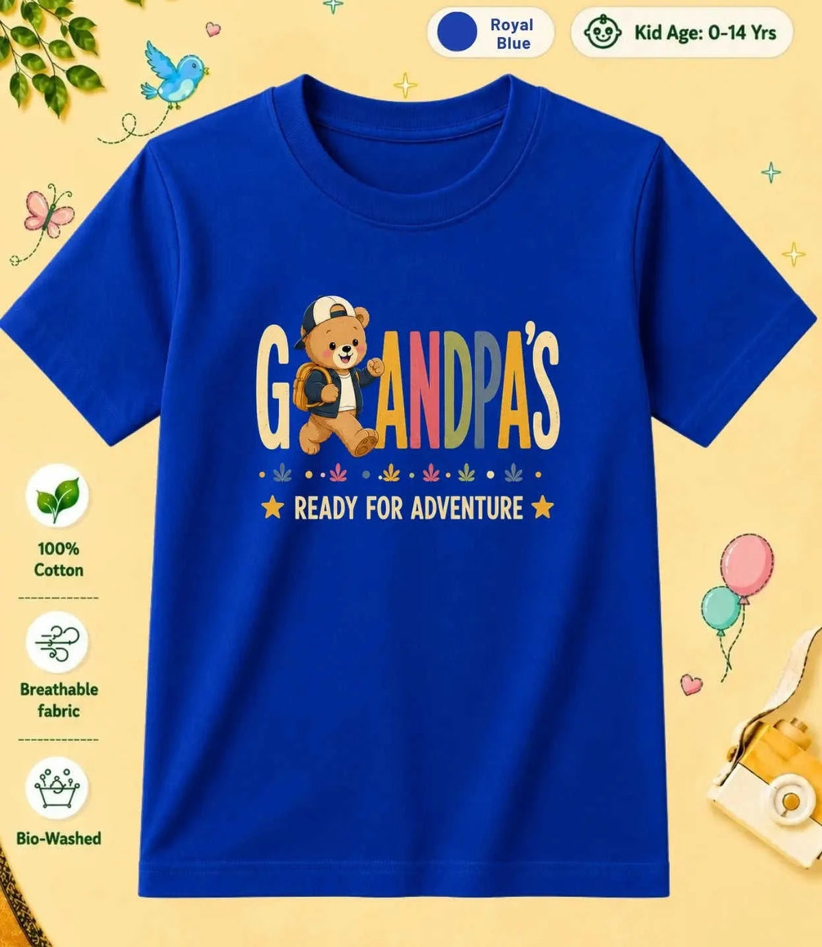 Grandpa & Grandma's World Kid Cotton Tee Swiftsoul