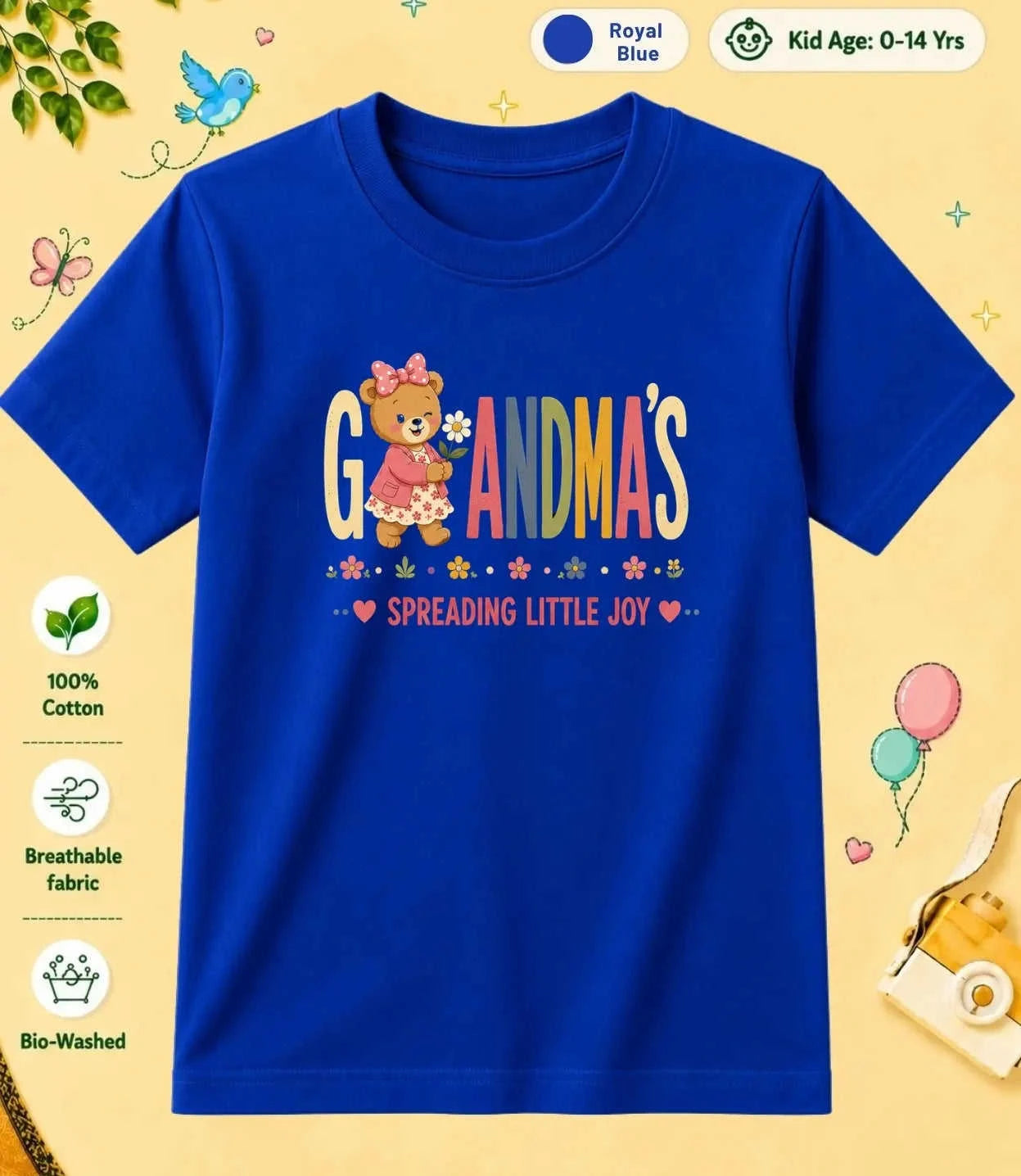 Grandpa & Grandma's World Kid Cotton Tee Swiftsoul