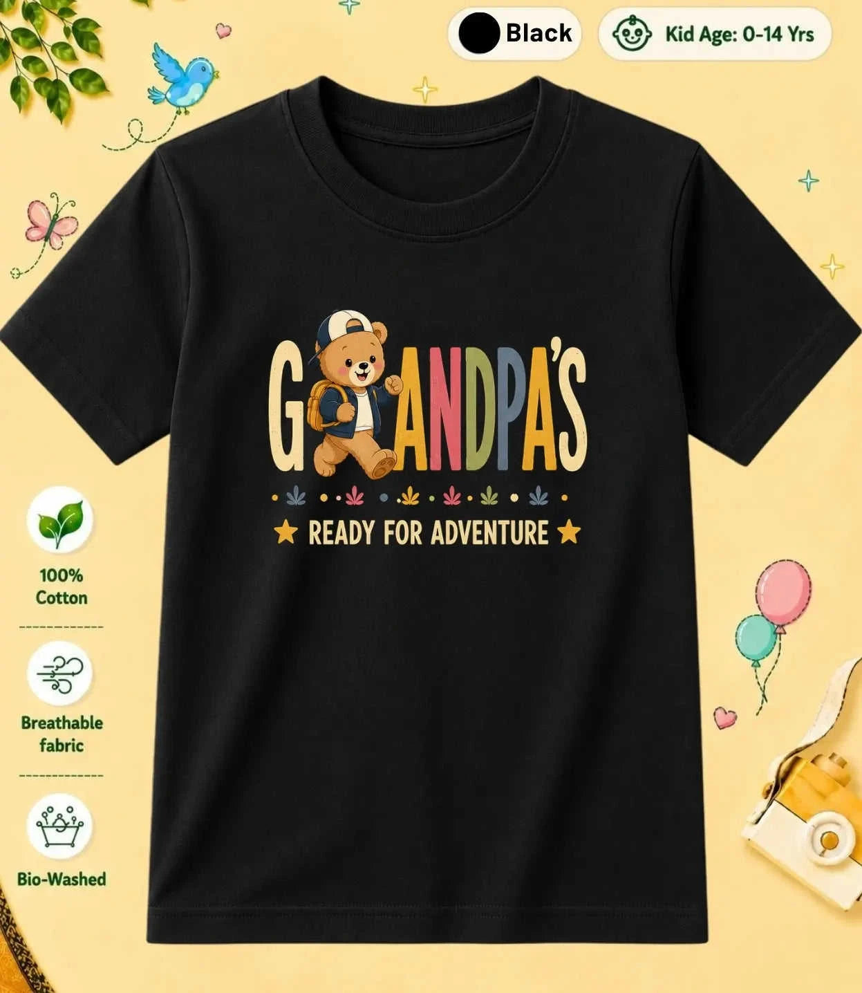 Grandpa & Grandma's World Kid Cotton Tee Swiftsoul