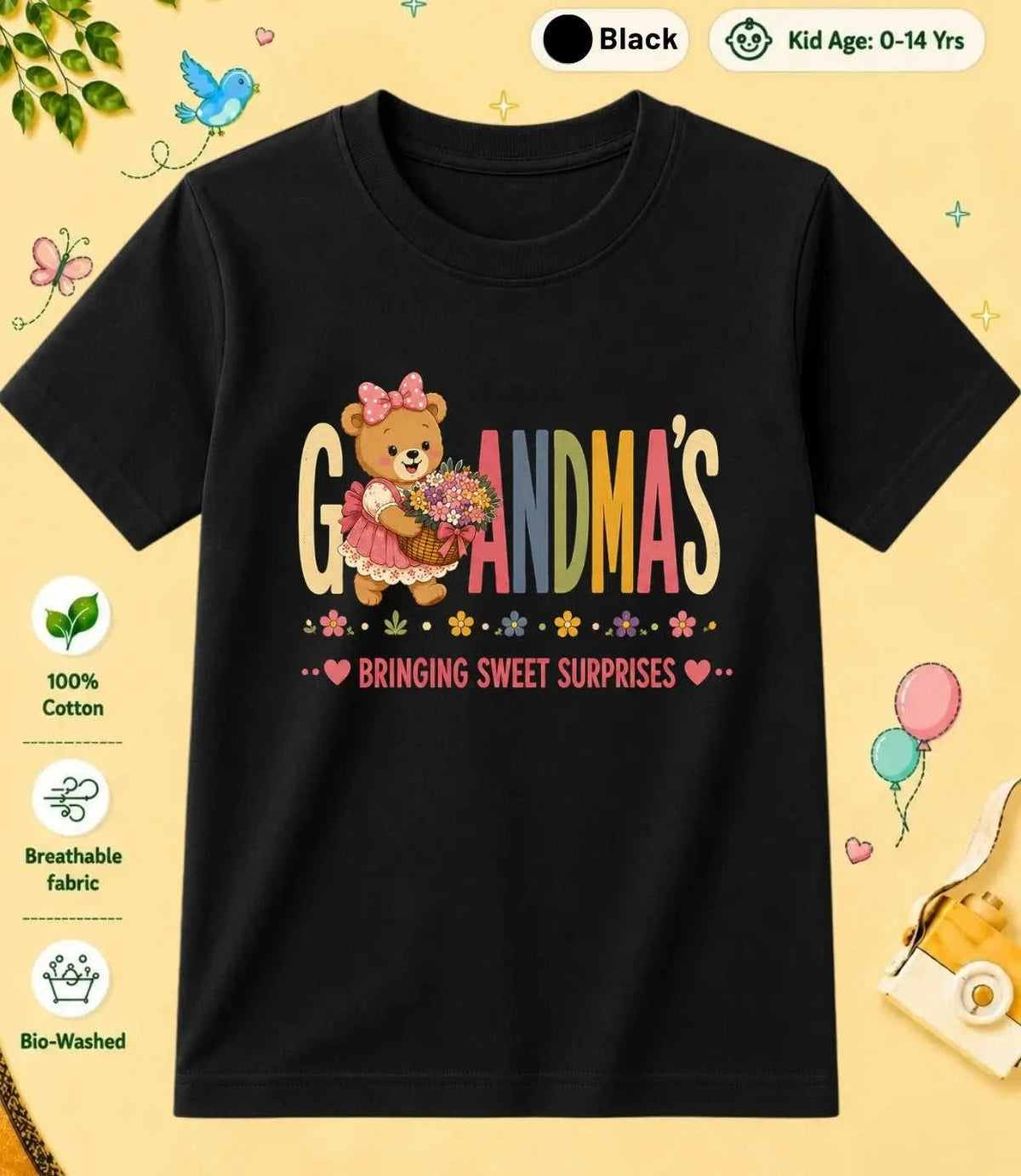 Grandpa & Grandma's World Kid Cotton Tee Swiftsoul