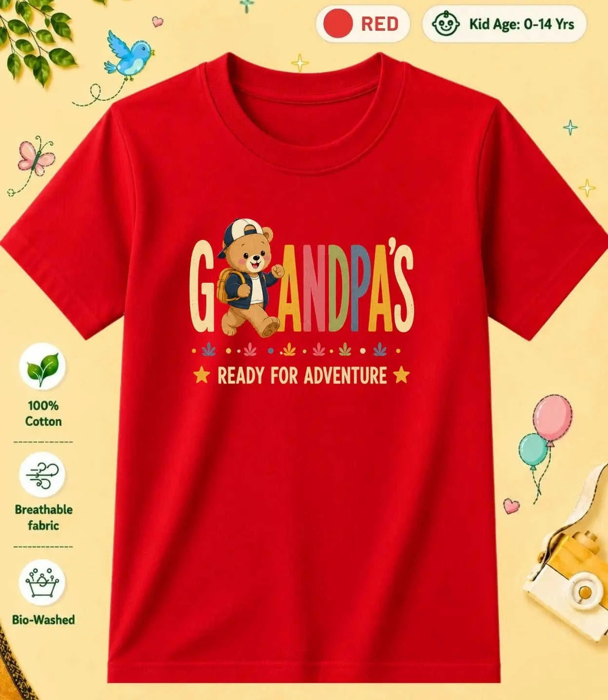 Grandpa & Grandma's World Kid Cotton Tee Swiftsoul