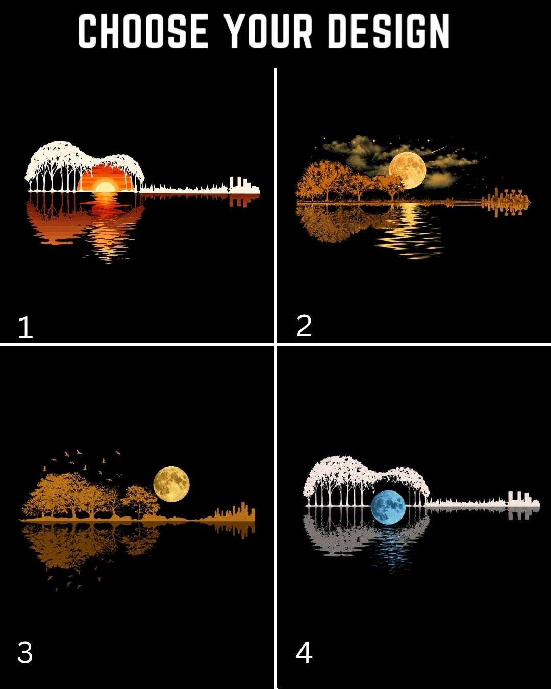 Guitar Relaxation Music Cotton T-Shirt Billien LLC 