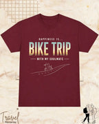 Happiness In Travel Cotton Tshirt Swiftsoul