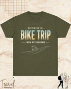Happiness In Travel Cotton Tshirt Swiftsoul