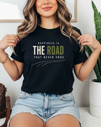 Happiness In Travel Cotton Tshirt Swiftsoul